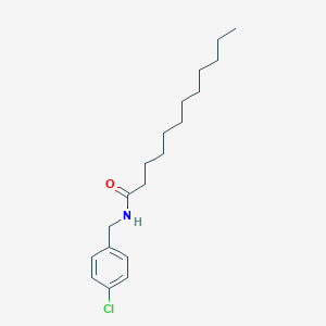 molecular formula C19H30ClNO B008941 N-[(4-chlorophenyl)methyl]dodecanamide CAS No. 102366-71-2
