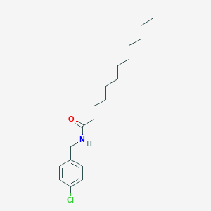 molecular formula C19H30ClNO B008941 DODECANAMIDE, N-(p-CHLOROBENZYL)- CAS No. 102366-71-2