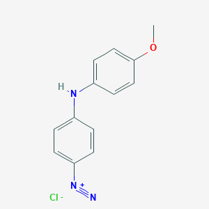 molecular formula C13H12ClN3O B089421 4-[(4-Methoxyphenyl)amino]benzenediazonium chloride CAS No. 101-69-9