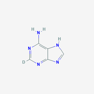 molecular formula C5H5N5 B008943 2-Deuterio-7H-purin-6-amine CAS No. 109923-52-6