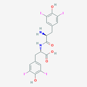 molecular formula C18H16I4N2O5 B089447 3,5-Diiodo-tyrosyl-3,5-diiodo-tyrosine CAS No. 1057-47-2