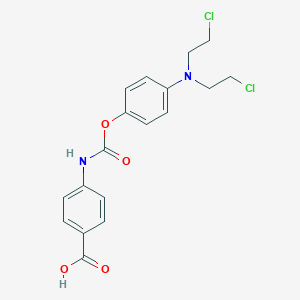 molecular formula C18H18Cl2N2O4 B089450 N-(p-(Bis(2-chloroethyl)amino)phenyl) p-carboxycarbanilate CAS No. 148-78-7