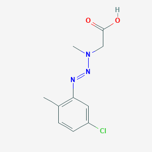 molecular formula C10H12ClN3O2 B089463 N-((5-Chloro-o-tolyl)azo)sarcosine CAS No. 136-28-7