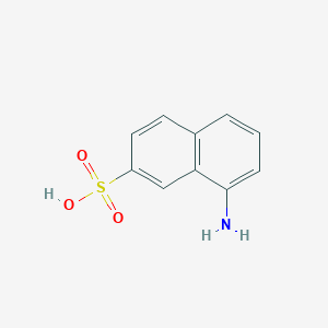 molecular formula C10H9NO3S B089468 8-Amino-2-naphthalenesulfonic acid CAS No. 119-28-8