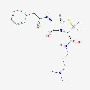 molecular formula C21H30N4O3S B008947 N-(3-Dimethylaminopropyl)benzylpenicillinamide CAS No. 105603-45-0