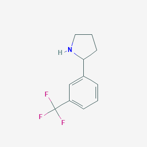 molecular formula C11H12F3N B008950 2-[3-(Trifluoromethyl)phenyl]pyrrolidine CAS No. 109086-17-1