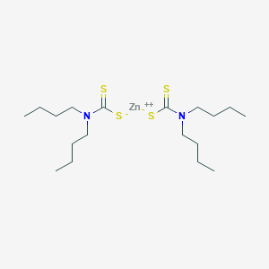 molecular formula C18H36N2S4Zn B089520 Zinc dibutyldithiocarbamate CAS No. 136-23-2