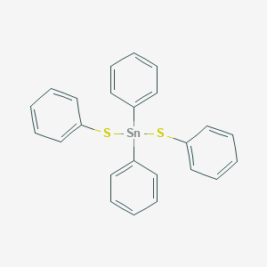 molecular formula C24H20S2Sn B089529 Stannane, bis(phenylthio)diphenyl- CAS No. 1103-05-5