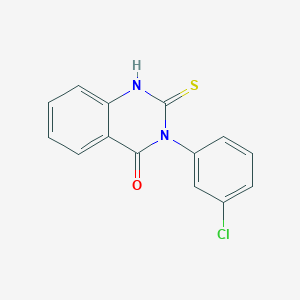 molecular formula C14H9ClN2OS B089535 3-(3-Chloro-phenyl)-2-mercapto-3h-quinazolin-4-one CAS No. 1028-38-2