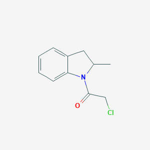molecular formula C11H12ClNO B089565 1-(Chloroacetyl)-2-methylindoline CAS No. 1013-18-9