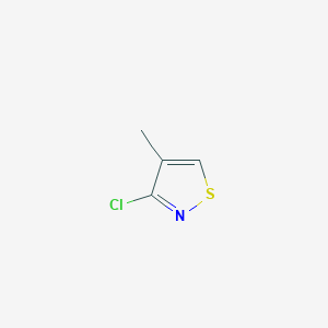 molecular formula C4H4ClNS B089623 3-Chloro-4-methyl-1,2-thiazole CAS No. 1072-56-6