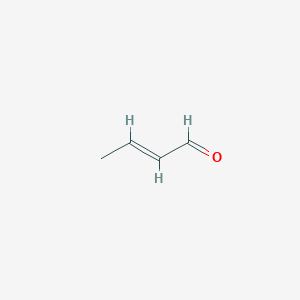 molecular formula C4H6O<br>CH3CH=CHCHO<br>C4H6O B089634 Crotonaldehyde CAS No. 123-73-9
