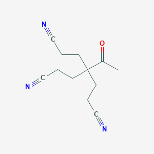 molecular formula C12H15N3O B089648 4-Acetyl-4-(2-cyanoethyl)heptanedinitrile CAS No. 126-50-1