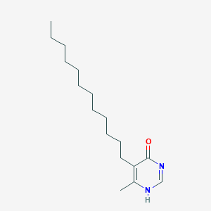 molecular formula C17H30N2O B008966 4-Pyrimidinol, 5-dodecyl-6-methyl- CAS No. 103980-61-6