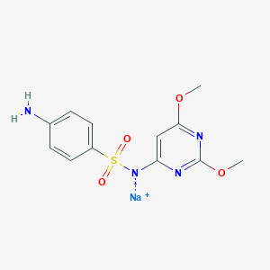 molecular formula C12H13N4NaO4S B089662 Sulfadimethoxine sodium CAS No. 1037-50-9
