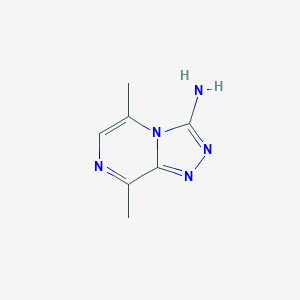molecular formula C7H9N5 B008968 5,8-Dimethyl-[1,2,4]triazolo[4,3-a]pyrazin-3-amine CAS No. 19855-02-8