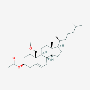 molecular formula C30H50O3 B089713 [(3S,8S,9S,10S,13R,14S,17R)-10-(Methoxymethyl)-13-methyl-17-[(2R)-6-methylheptan-2-yl]-2,3,4,7,8,9,11,12,14,15,16,17-dodecahydro-1H-cyclopenta[a]phenanthren-3-yl] acetate CAS No. 1108-65-2