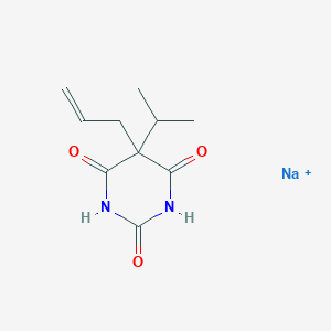 molecular formula C10H12N2Na2O3 B089724 Sodium 5-allyl-5-isopropylbarbiturate CAS No. 125-88-2