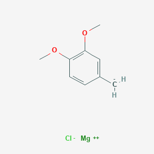 molecular formula C9H11ClMgO2 B008974 3,4-Dimethoxybenzylmagnesium chloride CAS No. 108071-30-3