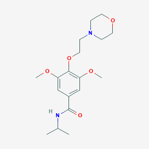 molecular formula C18H28N2O5 B089749 N-Isopropyl-3,5-dimethoxy-4-(2-morpholinoethoxy)benzamide CAS No. 153-74-2