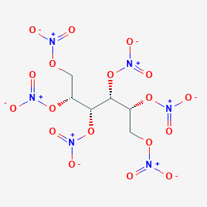 molecular formula C6H8N6O18 B089765 甘露醇六硝酸酯 CAS No. 130-39-2