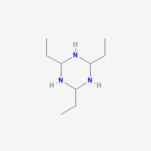 molecular formula C9H21N3 B089774 2,4,6-Triethylhexahydro-1,3,5-triazine CAS No. 102-26-1