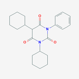 molecular formula C22H28N2O3 B089777 1,5-Dicyclohexyl-3-phenylbarbituric acid CAS No. 1053-49-2