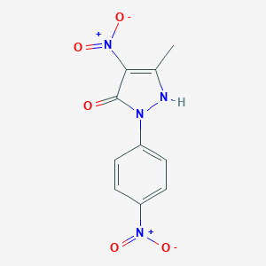 molecular formula C10H8N4O5 B089809 3-methyl-4-nitro-1-(4-nitrophenyl)-1H-pyrazol-5-ol CAS No. 132-42-3