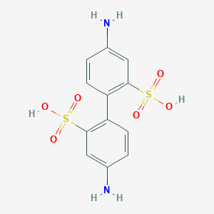 molecular formula C12H12N2O6S2 B089837 Benzidine-2,2'-disulfonic acid CAS No. 117-61-3