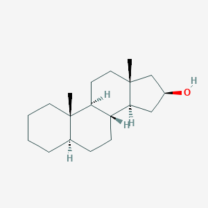 molecular formula C19H32O B089838 (5R,8S,9S,10S,13R,14S,16S)-10,13-Dimethyl-2,3,4,5,6,7,8,9,11,12,14,15,16,17-tetradecahydro-1H-cyclopenta[a]phenanthren-16-ol CAS No. 1032-15-1