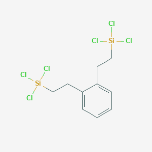 molecular formula C10H12Cl6Si2 B008986 二(三氯硅乙基)苯，技术级 CAS No. 107602-27-7