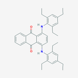 molecular formula C38H42N2O2 B089872 9,10-Anthracenedione, 1,4-bis[(2,4,6-triethylphenyl)amino]- CAS No. 116-74-5
