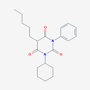 1-Cyclohexyl-5-pentyl-3-phenylbarbituric acid