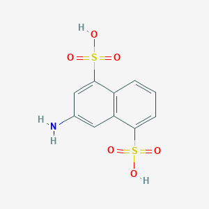 molecular formula C10H9NO6S2 B089916 2-Amino-4,8-naphthalenedisulfonic acid CAS No. 131-27-1