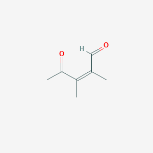 molecular formula C7H10O2 B008997 (Z)-2,3-Dimethyl-4-oxopent-2-enal CAS No. 104613-82-3