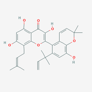 3,5,7-Trihydroxy-2-[8-hydroxy-2,2-dimethyl-6-(2-methylbut-3-en-2-yl)chromen-5-yl]-8-(3-methylbut-2-enyl)chromen-4-one