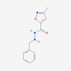 molecular formula C12H13N3O2 B090030 5-Isoxazolecarboxylic acid, 3-methyl-, 2-benzylhydrazide CAS No. 1085-32-1