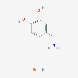 molecular formula C7H10BrNO2 B090060 3,4-Dihydroxybenzylamine hydrobromide CAS No. 16290-26-9
