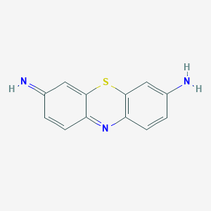 molecular formula C12H9N3S B090063 3-Imino-3H-phenothiazin-7-amine CAS No. 135-59-1