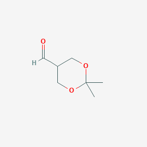 molecular formula C7H12O3 B009007 2,2-Dimethyl-1,3-dioxane-5-carbaldehyde CAS No. 102573-84-2
