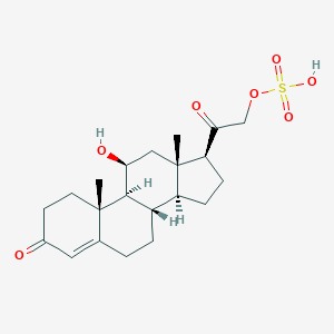 molecular formula C21H30O7S B090104 Corticosterone sulfate CAS No. 1105-02-8
