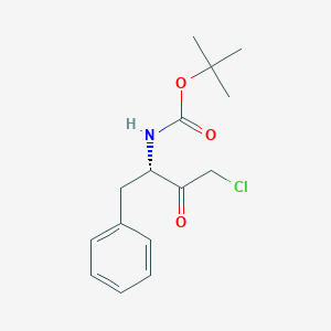 molecular formula C15H20ClNO3 B009011 (3S)-3-(Tert-butoxycarbonyl)amino-1-chloro-4-phenyl-2-butanone CAS No. 102123-74-0