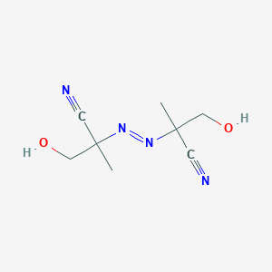 molecular formula C8H12N4O2 B009013 2-[(2-Cyano-1-hydroxypropan-2-yl)diazenyl]-3-hydroxy-2-methylpropanenitrile CAS No. 19706-80-0