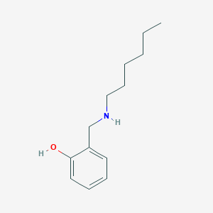 molecular formula C13H21NO B009015 o-CRESOL, alpha-(HEXYLAMINO)- CAS No. 108098-37-9