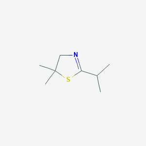 molecular formula C8H15NS B009017 5,5-dimethyl-2-propan-2-yl-4H-1,3-thiazole CAS No. 102199-23-5