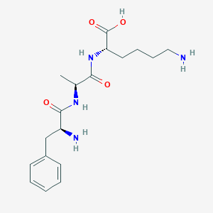 molecular formula C18H28N4O4 B009018 Phenylalanyl-alanyl-lysine CAS No. 107889-42-9