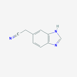 molecular formula C9H7N3 B009019 (1H-Benzimidazol-6-yl)acetonitrile CAS No. 110925-52-5