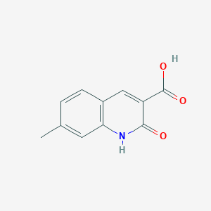 molecular formula C11H9NO3 B009023 2-Hydroxy-7-methylquinoline-3-carboxylic acid CAS No. 101133-49-7