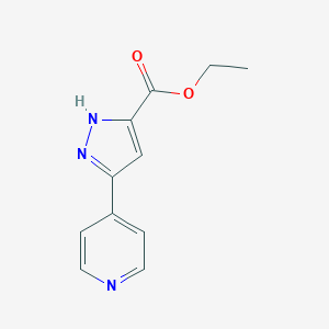 molecular formula C11H11N3O2 B009035 Ethyl 5-(pyridin-4-yl)-1H-pyrazole-3-carboxylate CAS No. 19959-81-0