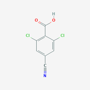 molecular formula C8H3Cl2NO2 B090358 2,6-Dichloro-4-cyanobenzoic acid CAS No. 1258298-05-3